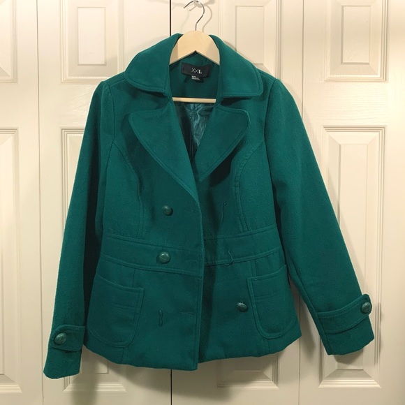 🌲 Forest Green Pea Coat 🌲 - Picture 4 of 4